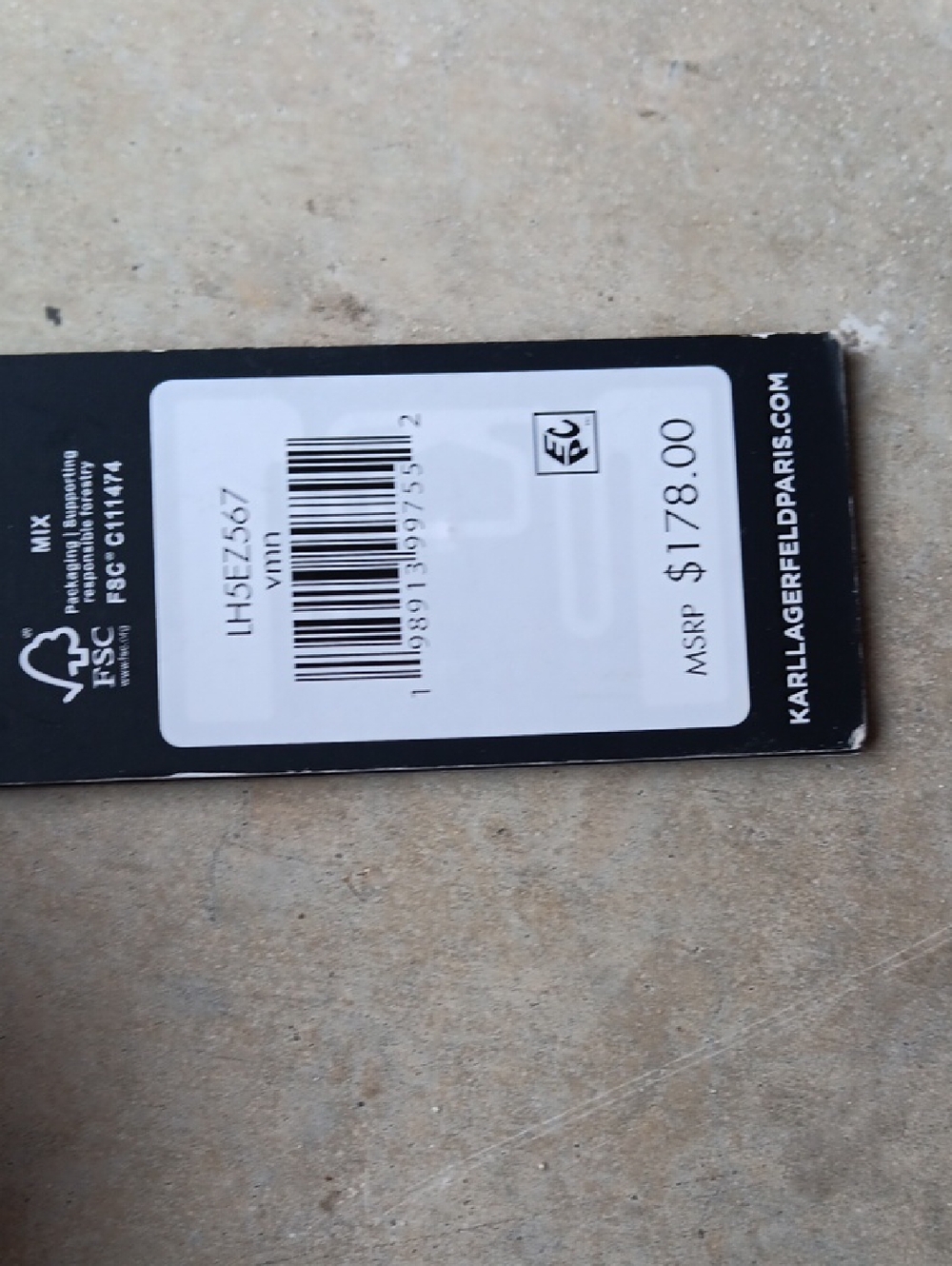 Karl Lagerfeld Black and White Price Tag - Picture 6 of 16